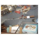 lot of 2 fishing poles w/ reels (bait casting)