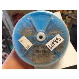 fishing sinkers with container