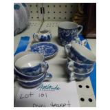 Mini Teasent 11pcs blue willow style