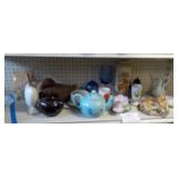 lot of misc glassware 18pcs, look @ PICS, teapots