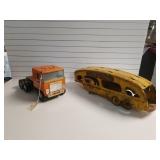Metal Preston Toy Truck And Deluxe Auto Transport