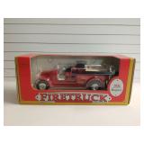 1926 Seagrave Fire Truck Locking Coin Bank With