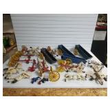 Metal Vintage Horses, Carriages, Trailers