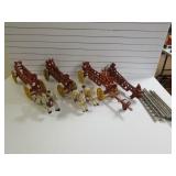 Antique Metal Horses And Firetrucks