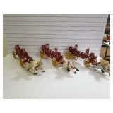 Antique Metal Horses And Firetrucks