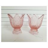 Fenton Pink Glass Cups