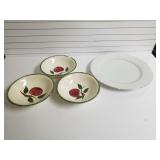 Crown Victoria Plate, 3 Blue Ridge Hand Painted