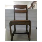 Small Vintage Metal And Wooden Chair