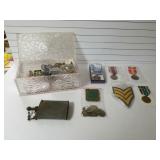 War Medals, Pins, Patches, Flask