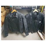 2 Leather Jackets (Sizes Large And Medium)