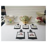 Tea Pots, Vase, Wall Decor