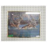 White Tailed Deer Running Through Water Picture