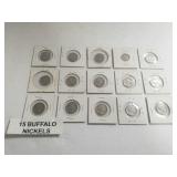 15 Buffalo Nickels