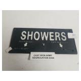 Cast Iron Army Segregation Sign