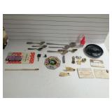 Vintage Spoons, Pins, Cards, Patch, Plane Ticket