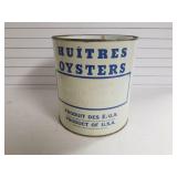 Vintage 1 Gallon Huîtres Oyster Can