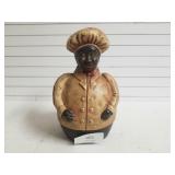 Cast Iron Black Man Chef Bank