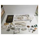 Antique Picture "Blue Boy", Jewelry