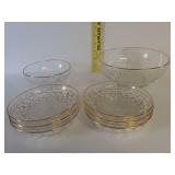 Clear Dishes With Gold Color Top