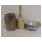 Stoneware Jug And Bowl