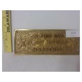 Brass On This Site Sign