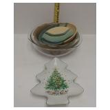 Dishes (Bowls And Christmas Tree Dish)