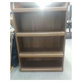 Wood Three Shelf Bookshelf