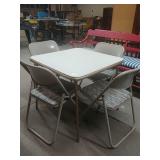 Folding Card Table & Chairs(4)