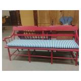 Wood Bench With Cushion