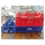 Plastic Coca-Cola & Pepsi Crates (4)