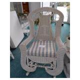 White Wicker Rocking Chair