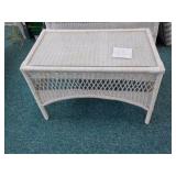 White Wicker Coffee Table