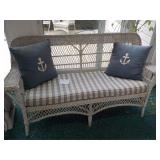 White Wicker Couch