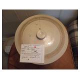 3 Gallon Blue Crown Crock with lid, stoneware