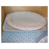 2 mis-matched serving platters