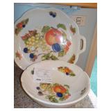 Bowl & Platter Set - Fruit Pattern