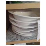 Set of 6 Corningware White Bowls - Leaf Pattern