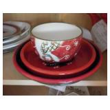3-piece Christmas bowls - mis-matched