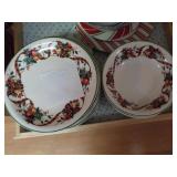 Lot of Christmas Plates 7 Bowls - 20-pieces