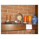 Vase w/ Lid, Clock, Candles and more