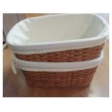 Pair of Storage Baskets with liners