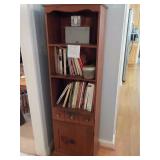 Wooden Shelving Unit & Cookbooks
