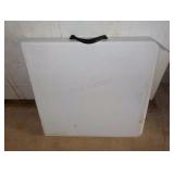 4ft White Folding, Adjustable Table w/handle