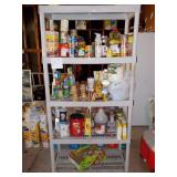 White 5-shelf Plastic Shelving Unit - NO CONTENTS