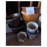 Lot of Misc Flower Pots/Baskets