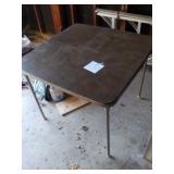 34" square Card table
