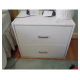 White 2-drawer stand