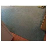 Large Teal Area Rug/Carpet Remnant 144" x 108"