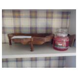 Wooden Butterfly Basket & Candle