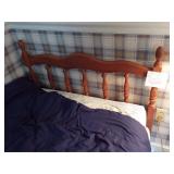 Wood Twin Bed Headboard with rails